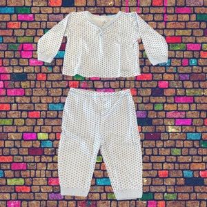 Absorba Pajama Set with cute Blue Diamond Pattern for 6-9M